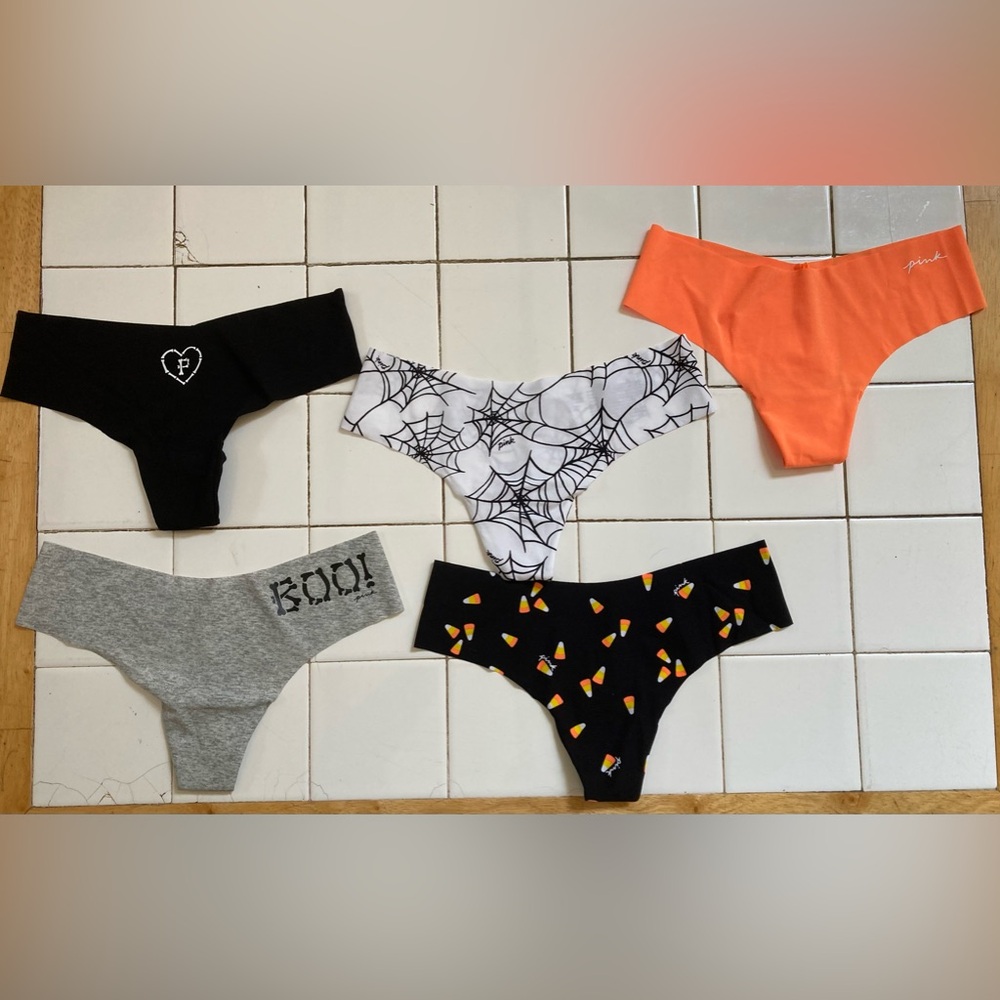 Bundle PINK No Show Halloween Thongs